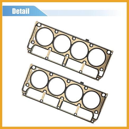2pcs Cylinder Head Gasket Engine Gasket 12589226 12573949 for for Chevy Silverado 1500 4.8L 5.3L for GMC Yukon XL 1500 Stainless Steel Replacement in Saudi Arabia
