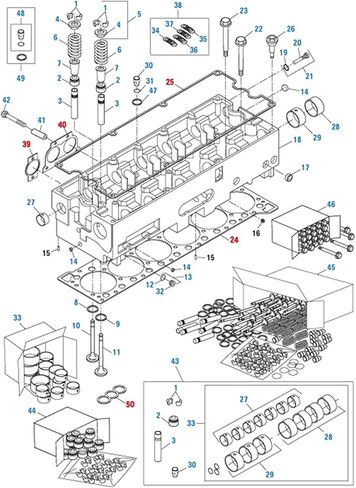 طقم حشية الرأس العلوي Cummins ISX, QSX 15L (4376104) in Saudi Arabia