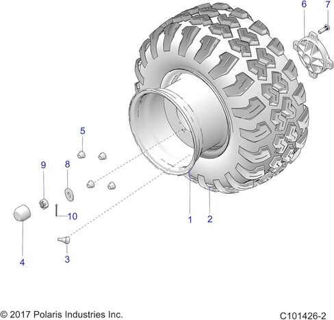 غطاء المحور الأمامي Polaris Ranger، قطعة OEM الأصلية 5416088، الكمية 1 in Saudi Arabia