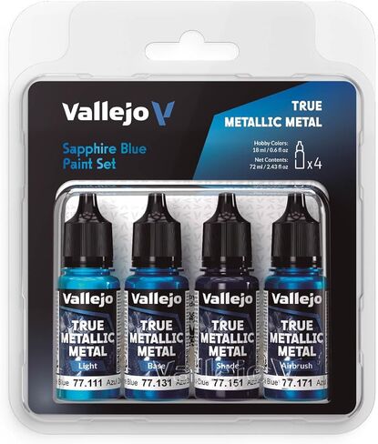 Vallejo - Amethyst Purple Paint Set | True Metallic Metal | Acrylic Colors for Painting Metal Effects on Fantasy, Historical, and Wargaming Miniatures | BSL System | 4 Bottles x 18 ml (0.6 fl.oz.) in Saudi Arabia