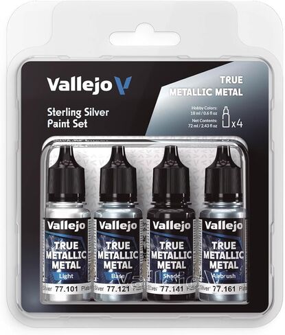 Vallejo - Amethyst Purple Paint Set | True Metallic Metal | Acrylic Colors for Painting Metal Effects on Fantasy, Historical, and Wargaming Miniatures | BSL System | 4 Bottles x 18 ml (0.6 fl.oz.) in Saudi Arabia