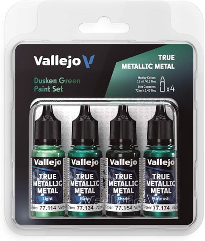 Vallejo - Amethyst Purple Paint Set | True Metallic Metal | Acrylic Colors for Painting Metal Effects on Fantasy, Historical, and Wargaming Miniatures | BSL System | 4 Bottles x 18 ml (0.6 fl.oz.) in Saudi Arabia