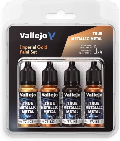 Vallejo - Amethyst Purple Paint Set | True Metallic Metal | Acrylic Colors for Painting Metal Effects on Fantasy, Historical, and Wargaming Miniatures | BSL System | 4 Bottles x 18 ml (0.6 fl.oz.) in Saudi Arabia