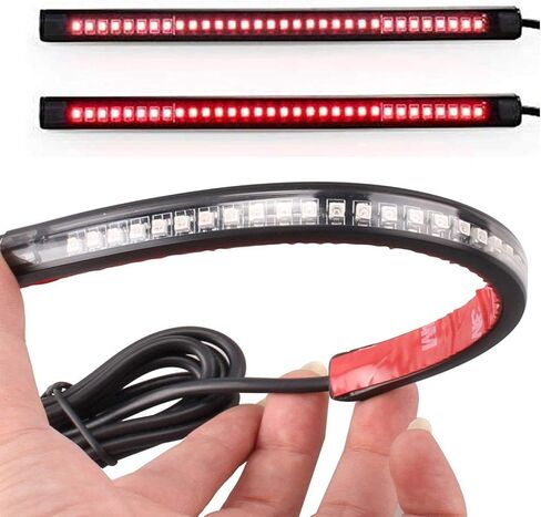 شريط إضاءة LED عالمي 32 بوصة من Heart Horse، إشارة توقف فرامل الذيل 3528 SMD 8 بوصة أضواء لوحة ترخيص LED مرنة للدراجات النارية والدراجات النارية ATV والسيارات RV SUV in Saudi Arabia