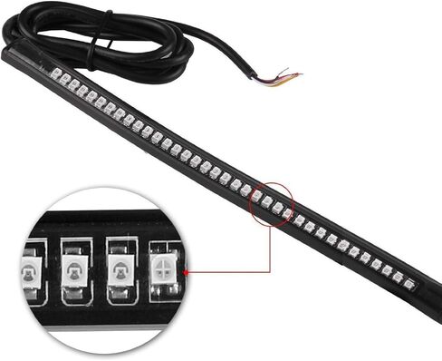 شريط إضاءة LED عالمي 32 بوصة من Heart Horse، إشارة توقف فرامل الذيل 3528 SMD 8 بوصة أضواء لوحة ترخيص LED مرنة للدراجات النارية والدراجات النارية ATV والسيارات RV SUV in Saudi Arabia