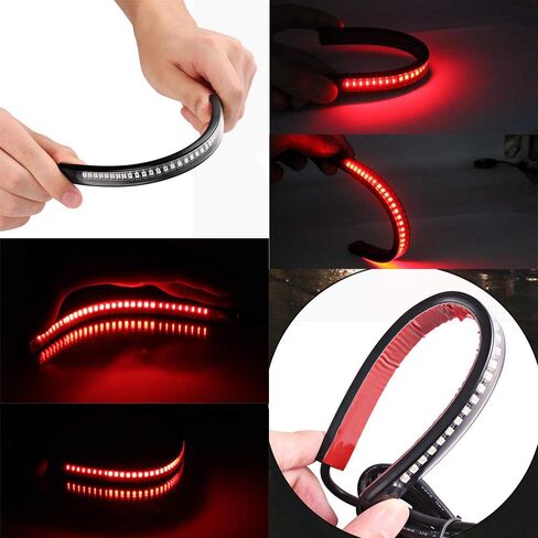 شريط إضاءة LED عالمي 32 بوصة من Heart Horse، إشارة توقف فرامل الذيل 3528 SMD 8 بوصة أضواء لوحة ترخيص LED مرنة للدراجات النارية والدراجات النارية ATV والسيارات RV SUV in Saudi Arabia