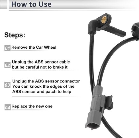 Rear Left ABS Wheel Speed Sensor for Chevrolet Trax 2015-2022, for Buick Encore 2013-2022 ABS Sensor Anti-lock Braking System Sensor No.95328629 1 Pcs in Saudi Arabia