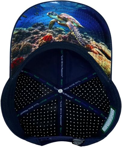 Beach Hat - Baseball Hat Fit - Cork - Dark Blue - Laser Mesh in Saudi Arabia