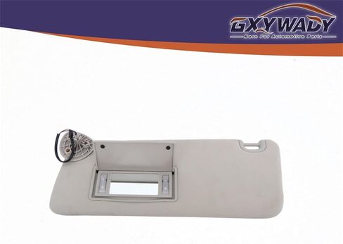 GXYWADY Gray Sun Visor Left Driver Side with Lights and Mirror Replacement for Ram 1500 2500 3500 2013 2014 2015 2016 2017 2018 Replacement for 1VF25BD1AD in Saudi Arabia
