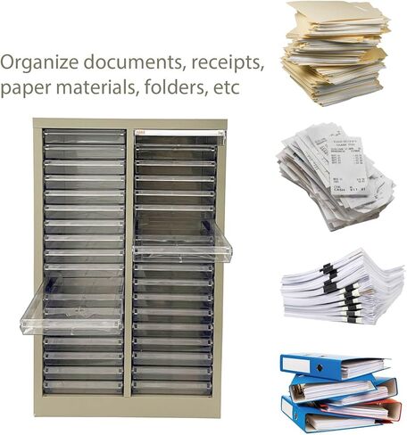 36 درج خزانة ملفات تخزين المستندات الورقية خزانة الملفات العمودية أدراج شفافة منظم المستندات بدون باب مكتب مستودع المرآب in Kuwait