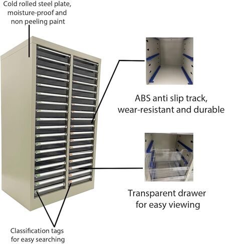 36 درج خزانة ملفات تخزين المستندات الورقية خزانة الملفات العمودية أدراج شفافة منظم المستندات بدون باب مكتب مستودع المرآب in Kuwait