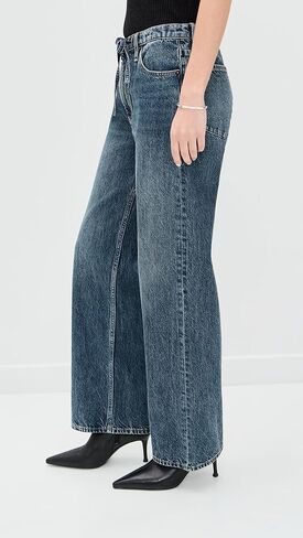 rag & bone Women's Phoebe Drawstring Wide Jeans in Saudi Arabia