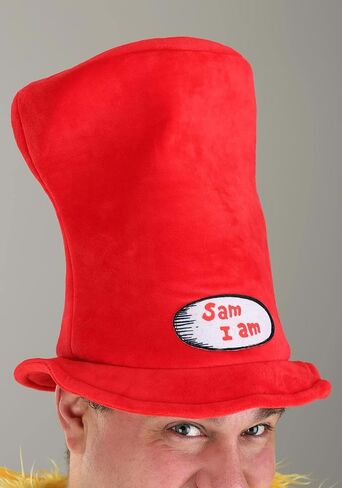 Plus Size Sam I Am Costume - Tunic, Hat, and Felt Tray, Faux Fur Details, Officially Licensed in Saudi Arabia