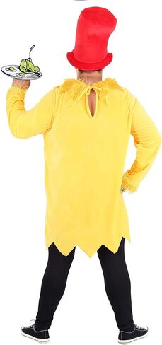 Plus Size Sam I Am Costume - Tunic, Hat, and Felt Tray, Faux Fur Details, Officially Licensed in Saudi Arabia