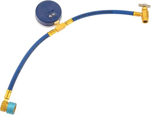 Mtsooning R1234yf Refrigerant Charge Hose Kit with Gauge, 1/2" Self Sealing Can Tap, 14mm R-1234yf Low Side Quick Coupler for AC Air Conditioner Refrigerant in Saudi Arabia