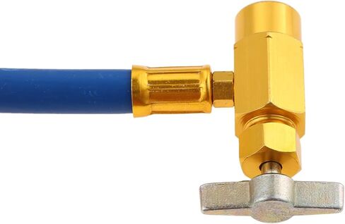 Mtsooning R1234yf Refrigerant Charge Hose Kit with Gauge, 1/2" Self Sealing Can Tap, 14mm R-1234yf Low Side Quick Coupler for AC Air Conditioner Refrigerant in Saudi Arabia