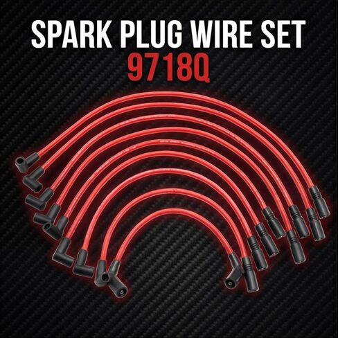 Spark Plug Wire Set 9718Q Compatible with Chevrolet GMC Cadillac C1500 C2500 C3500 K1500 K2500 K3500 Express Savana Suburban Tahoe Yukon Replaces 88862381 35-8150 in Saudi Arabia