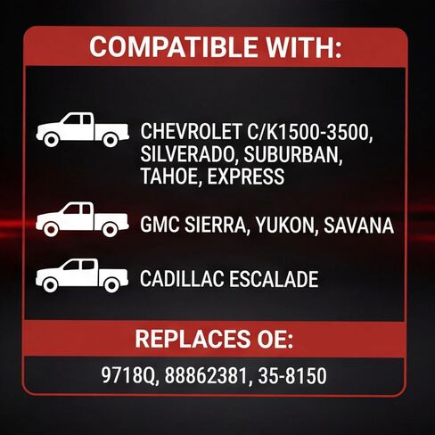 Spark Plug Wire Set 9718Q Compatible with Chevrolet GMC Cadillac C1500 C2500 C3500 K1500 K2500 K3500 Express Savana Suburban Tahoe Yukon Replaces 88862381 35-8150 in Saudi Arabia