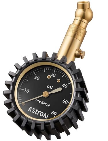 AstroAI Tire Pressure Gauge 60 PSI, Large 2" Easy Read Glow Dial Tire Gauge, Certified ANSI B40.1 Accurate, Compatabile for Bicycle, Car, SUV, Truck & Motorcycle in Kuwait