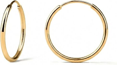Made By Mary Live In Hoop Earrings – Minimalist Lightweight Hoop Earrings | Elegant Jewelry for Women | Handmade Durable Classic Hoop Design | Layering Stacking Jewelry in Saudi Arabia