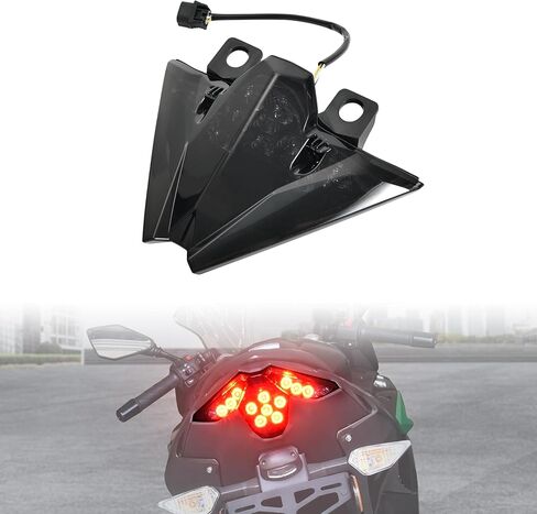 مصباح خلفي LED للدراجة النارية Ninja 500 Z500 24-25، ضوء خلفي للفرامل المدخن المتكامل لملحقات Kawasaki Ninja 500 Z 500 2024-2025 in Saudi Arabia