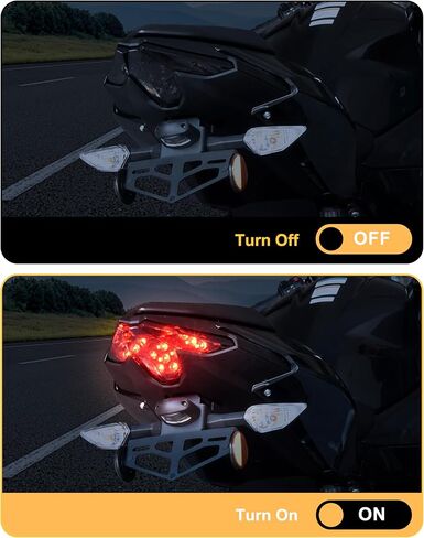 مصباح خلفي LED للدراجة النارية Ninja 500 Z500 24-25، ضوء خلفي للفرامل المدخن المتكامل لملحقات Kawasaki Ninja 500 Z 500 2024-2025 in Saudi Arabia