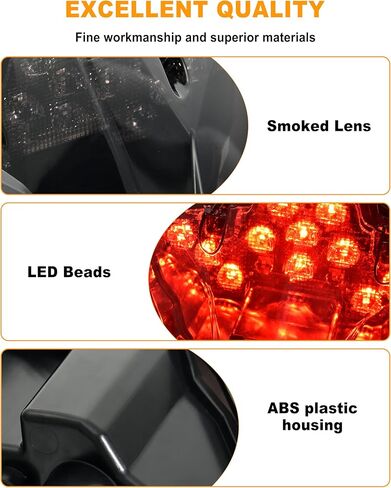 مصباح خلفي LED للدراجة النارية Ninja 500 Z500 24-25، ضوء خلفي للفرامل المدخن المتكامل لملحقات Kawasaki Ninja 500 Z 500 2024-2025 in Saudi Arabia