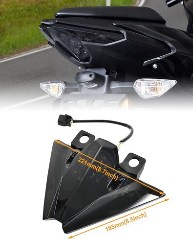 مصباح خلفي LED للدراجة النارية Ninja 500 Z500 24-25، ضوء خلفي للفرامل المدخن المتكامل لملحقات Kawasaki Ninja 500 Z 500 2024-2025 in Saudi Arabia
