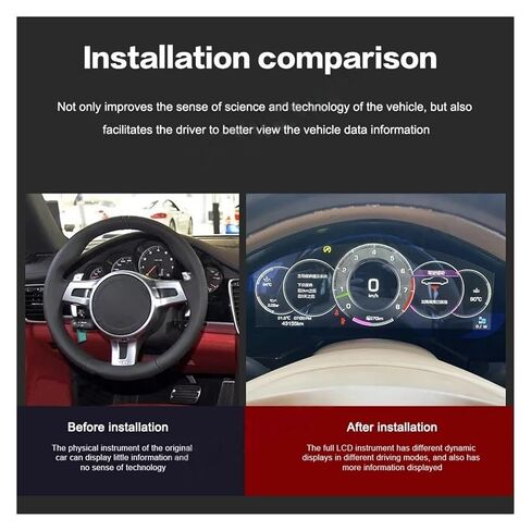 Compatible for Porsche Panamera 2010-2017 Car LCD Car Dashboard Panel Virtual Cockpit Cluster Digital Car Multimedia Dashboard Speedometer in Kuwait