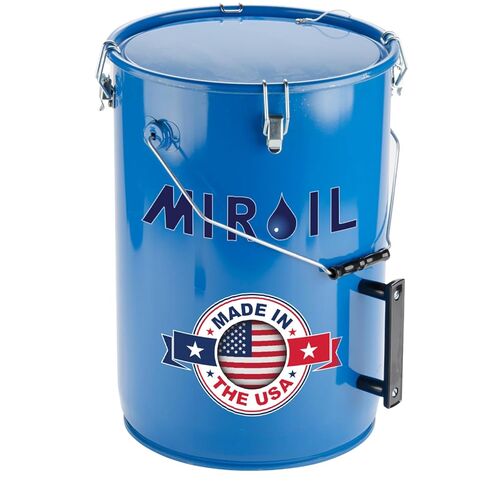 MirOil 7 Gal Grease Bucket & Oil Filter Pot, Made USA, Gasket Safety Lid with Lock Clips, Fryer Oil Capacity Up to 55 lbs. Low Profile To Fit Under Drain Valves, For Filtering of Hot Oil, 60L in Kuwait