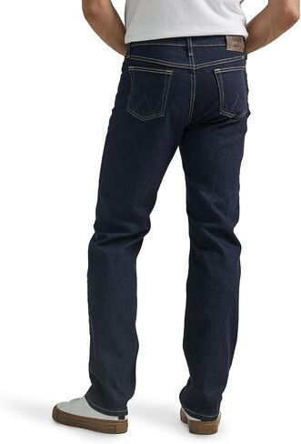 بنطلون جينز رجالي من Wrangler ذو مقاس عادي قابل للتمدد، من قماش الدنيم Rinse Denim، مقاس 30 عرضًا × 30 طولًا in Saudi Arabia