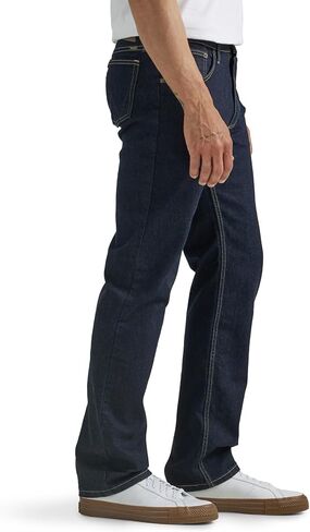 بنطلون جينز رجالي من Wrangler ذو مقاس عادي قابل للتمدد، من قماش الدنيم Rinse Denim، مقاس 30 عرضًا × 30 طولًا in Saudi Arabia