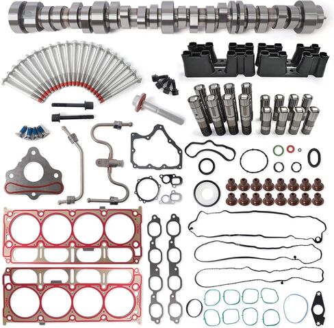 12629512 6.2L AFM DOD طقم عمود الحدبات مناسب لـ 2014-2018 Chevy Silverado 1500، GMC Sierra 1500/Yukon، Cadillac Escalade 6.2L Gen-5 L86، مع مجموعة حشية الرأس، خط حاقن الوقود، استبدال # HGS3244 in Saudi Arabia