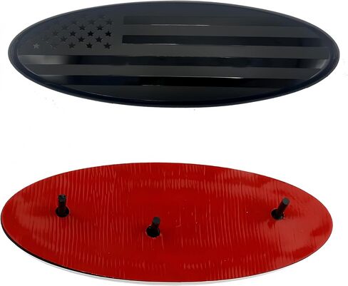 عبوتان متوافقتان مع شعار الباب الخلفي للشبكة الأمامية F150 2004-2014، شعار العلم الأمريكي البيضاوي الأسود مقاس 9 بوصات يناسب حافة 11-14، ومستكشف 11-16، و06-11 رينجر، و07-14 إكسبيديشن in Kuwait