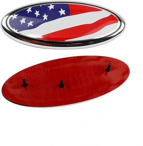 2 Pack Compatible for 2004-2014 F150 Front Grille Rear Tailgate Emblem, 9" Black Oval American Flag Emblem Fits 11-14 Edge, 11-16 Explorer, 06-11 Ranger, 07-14 Expedition in Saudi Arabia
