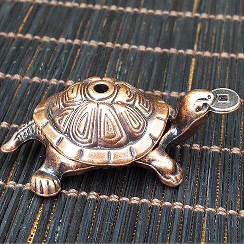 Vintage Red Turtle Incense Holder with Golden Thread – Elegant Incense Holders for Tea Pet Decoration and Home Aesthetic Display in Saudi Arabia