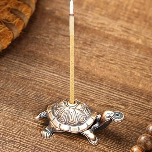Vintage Red Turtle Incense Holder with Golden Thread – Elegant Incense Holders for Tea Pet Decoration and Home Aesthetic Display in Saudi Arabia