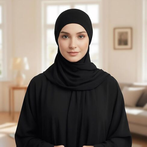 4 قطعة قبعة تحت الحجاب وشاح داخلي للنساء تحت وشاح قبعة حجاب قابلة للتعديل مع إغلاق خلفي بربطة عنق in Saudi Arabia