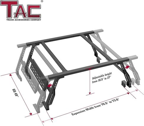 TAC Universal 6 أقدام رف سرير الشاحنة، سلم سقف علوي، حامل البضائع، منصة تمديد الزورق، دراجة الكاياك، لوح التزلج، الأمتعة، حامل التخزين العلوي في الهواء الطلق، إكسسوارات الطرق الوعرة in Saudi Arabia