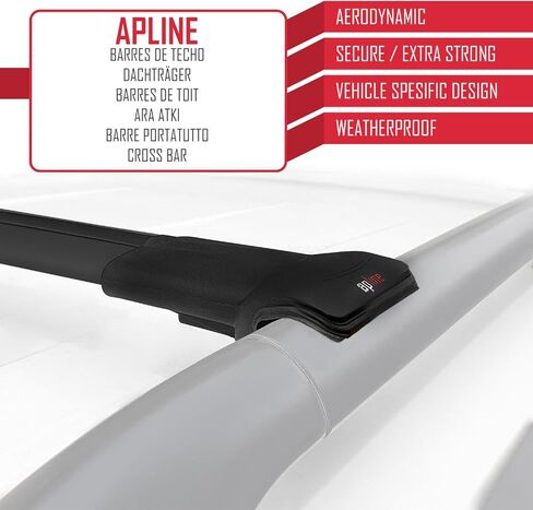 متوافق مع Honda CR-V 1997-2001 Fly Model Car Roof Rack Cross Bar أسود ألومنيوم 2 بار in Saudi Arabia