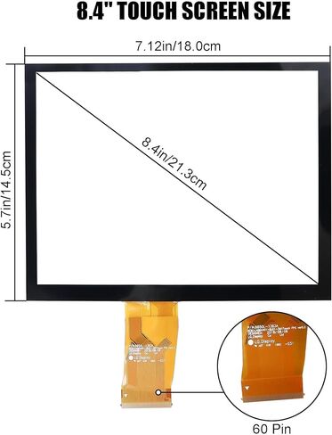 8.4" Uconnect Screen Replacement Digitizer Fit for Ram 1500 2500 3500 Chrysler Dodge Durango Challenger Grand Cherokee Wrangler 2017-2020 Radio Navigation Replace LA084X01(SL)(01) in Saudi Arabia