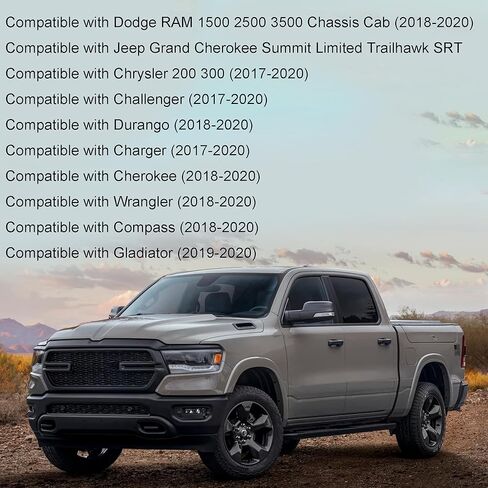 8.4" Uconnect Screen Replacement Digitizer Fit for Ram 1500 2500 3500 Chrysler Dodge Durango Challenger Grand Cherokee Wrangler 2017-2020 Radio Navigation Replace LA084X01(SL)(01) in Saudi Arabia