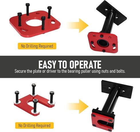 أداة إزالة محمل المحور الخلفي وأداة إزالة محمل العجلة المثبت متوافقة مع 1995-2020 Toyota Tacoma 4Runner Tundra Hilux T100 مع حلقة نغمة ABS باللون الأحمر والأسود in Kuwait