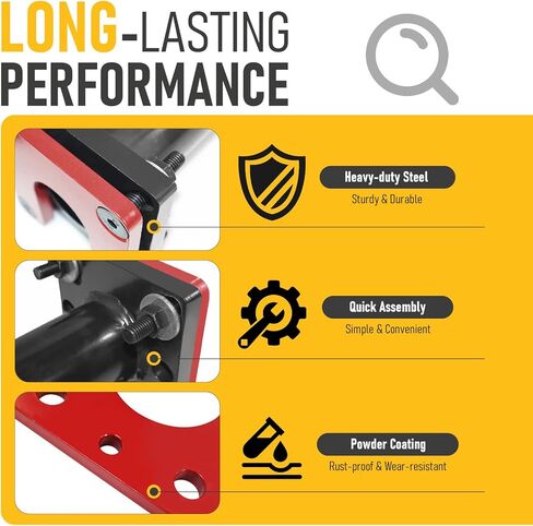 أداة إزالة محمل المحور الخلفي وأداة إزالة محمل العجلة المثبت متوافقة مع 1995-2020 Toyota Tacoma 4Runner Tundra Hilux T100 مع حلقة نغمة ABS باللون الأحمر والأسود in Kuwait