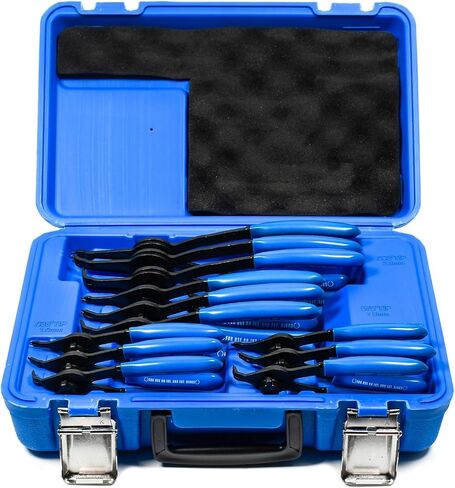 12 Piece Versatile Retaining Snap Ring Pliers set,Heavy Duty Fixed Tip Combination Internal/External Snap-ring Pliers for 0.038in 0.047in 0.070in 0.090in in Kuwait