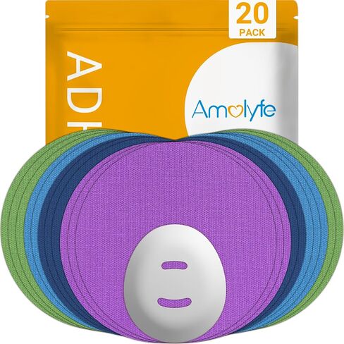 Dexcom G7 Adhesive Patches - 20-Pack Waterproof Dexcom G7 Over Patches, 2 Reusable Bump-Proof Caps, 10-Day CGM Protection, Breathable, Latex-Free and Hypoallergenic Adhesive (Multi-Color B) in Kuwait