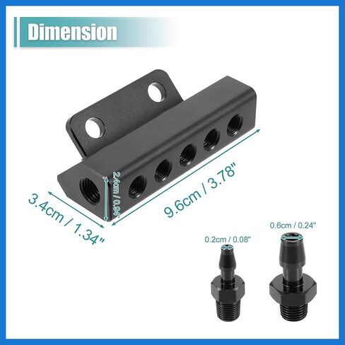 مجموعة مشعب الفراغ العالمية 1/8 "منافذ 1/2" واجهات مشعب السحب للسيارة وقود الغاز بوابة النفايات توربو دفعة اكسسوارات السيارات in Saudi Arabia