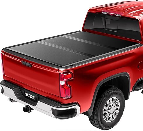 غطاء سرير الشاحنة الصلب ثلاثي الطي من SCITOO متوافق مع Toyota Tundra 2014-2021، Ford F-150 2004-2018 Fleetside 5'5"FT Bed Truck Bed Cover Kit 66" in Saudi Arabia
