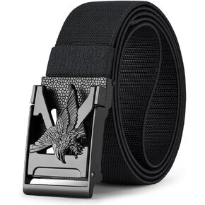 VANNANBA Quick Release Tactical Military Belt,1.5" Nylon Elastic Designer Ratchet Belts with Heavy Duty Seatbelt Eagle Buckle in Saudi Arabia