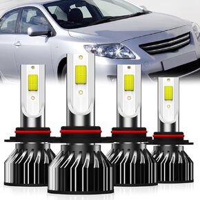 Fit For Toyota Corolla 2001-2013 Light Bulbs, 9005 High Beam + 9006 Low Beam, 4-Pack in Kuwait